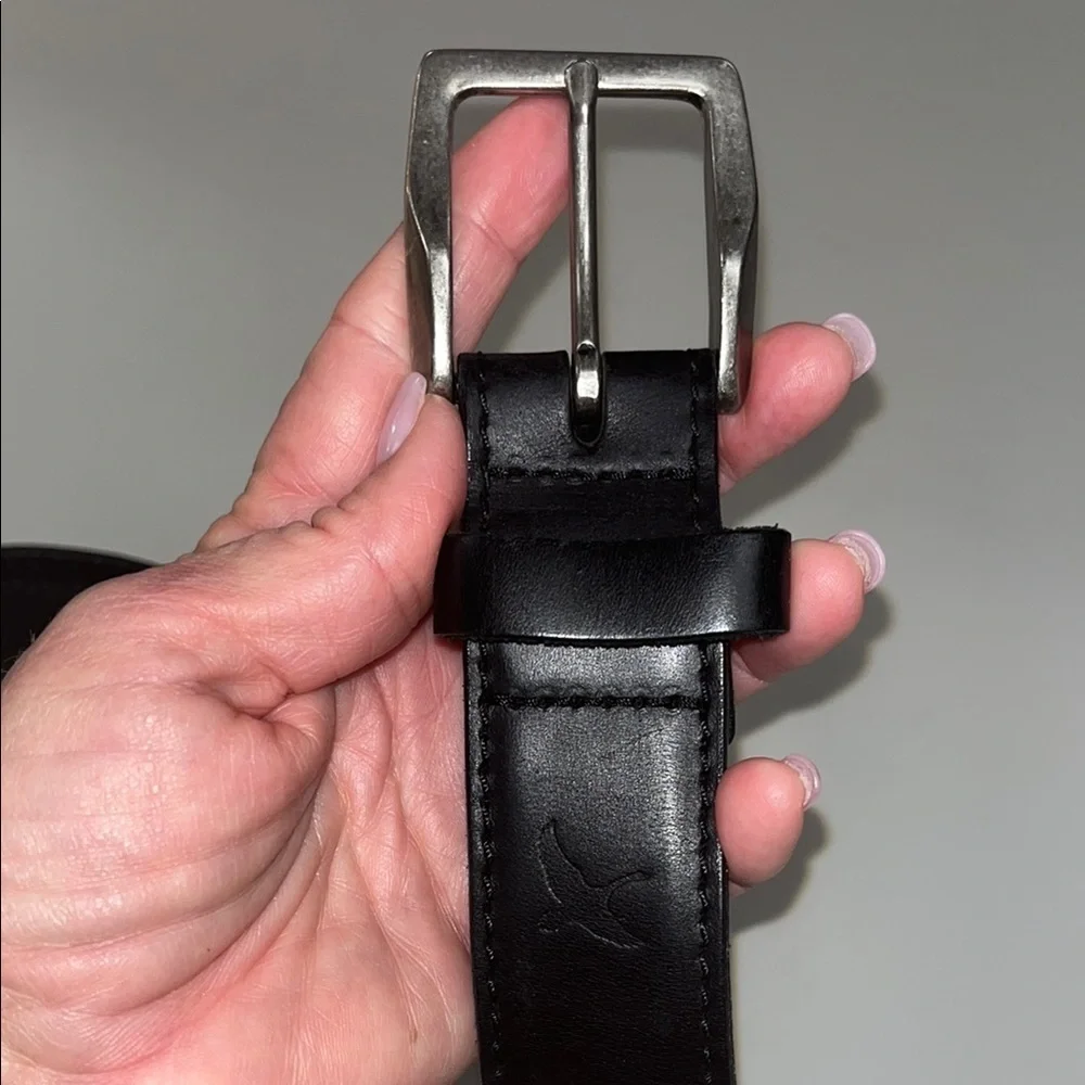 Men's Black Leather Belt